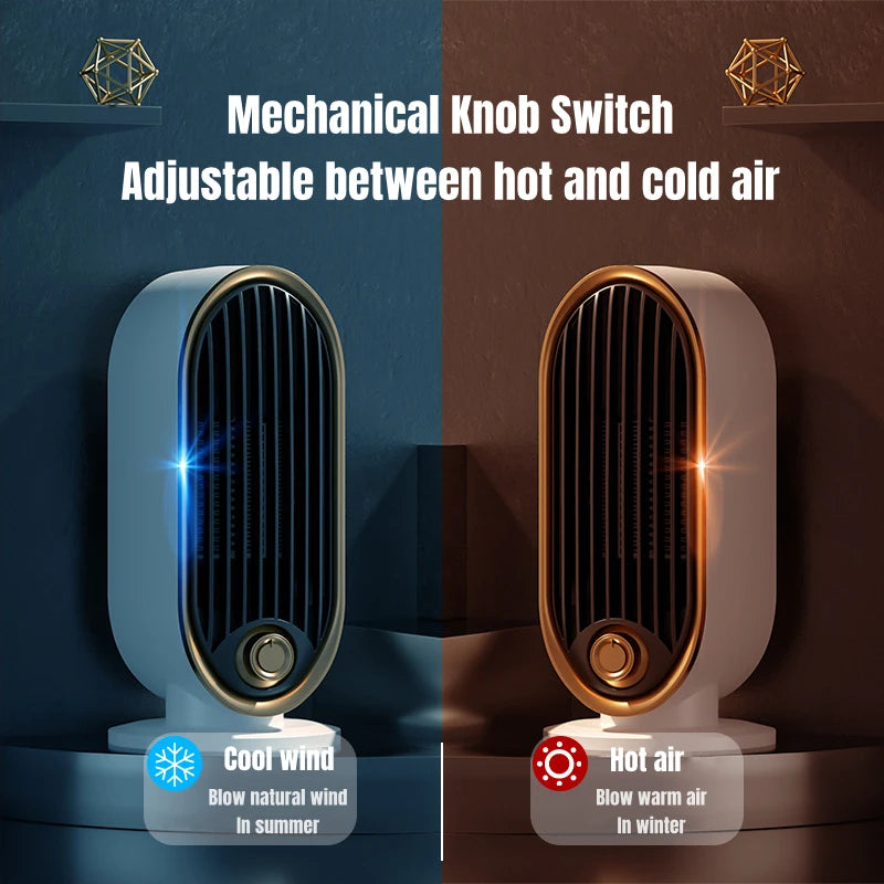 Winter Energy Saving Warmer Electric Heater Cold and Hot Air Dual Use For Home Office Desktop Warm Air Blower Heating Machine