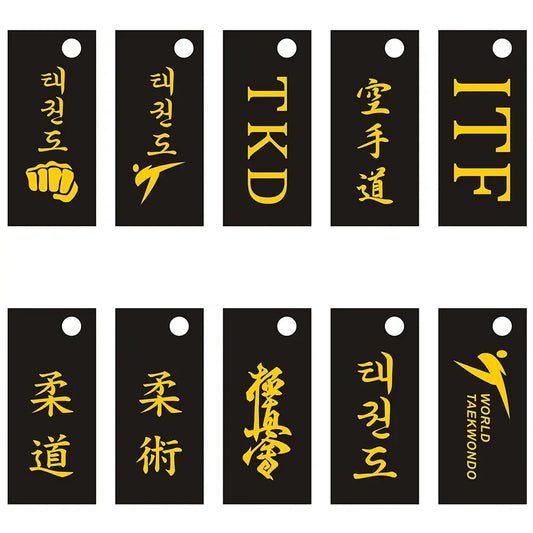 Embroidered Black Belt Keychain Taekwondo Karate Judo Jujitsu Martial Arts Gift Souvenir Coach Children Adult Men and Women