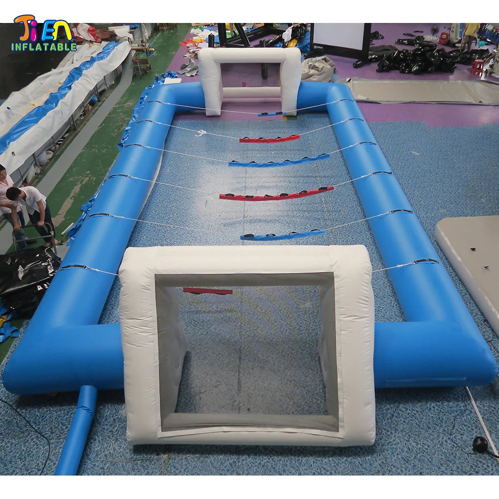 12 persons new baby foot humain field 12*6m Inflatable Human Foosball inflatable football pitch inflatable soccer field