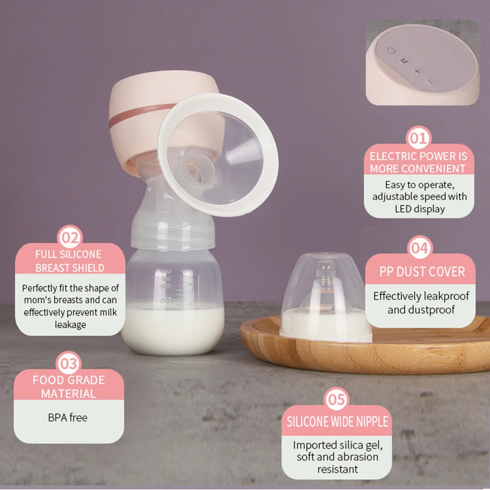 Breast Pump Low Noise 180ml Milk Bottle BPA-free