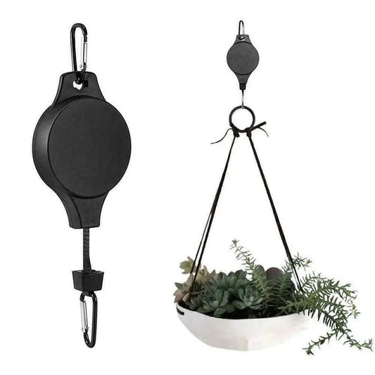 Retractable Plant Pulley Hanging Hook Flower  Adjustable Plant Hanger for Pots and Birds Feeder Hanging Basket Home Accessories