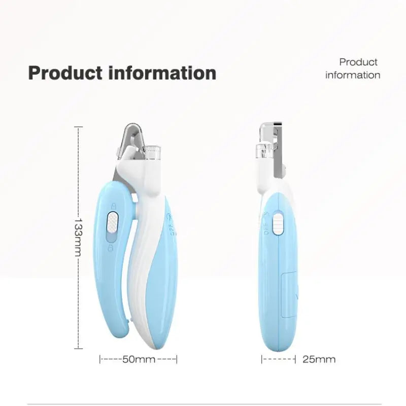 Professional Pet Nail Clippers with Led Light Animals Paw Nail Trimmer Dogs Cats Nail Clippers for Pet Grooming Claw Scissors