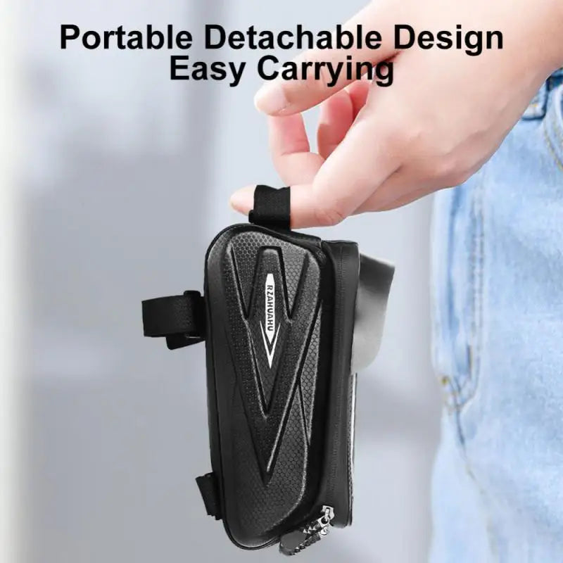 Bicycle Bag For Phone Cycling Top Front Tube Frame Bag Waterproof Case Storage Touch Screen MTB Tube Hard Shell Front Beam Bag