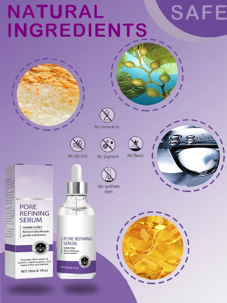 Face Pore Shrinking Serum Shrink Pores Lactobionic Acid Firming Moisturizing Essence