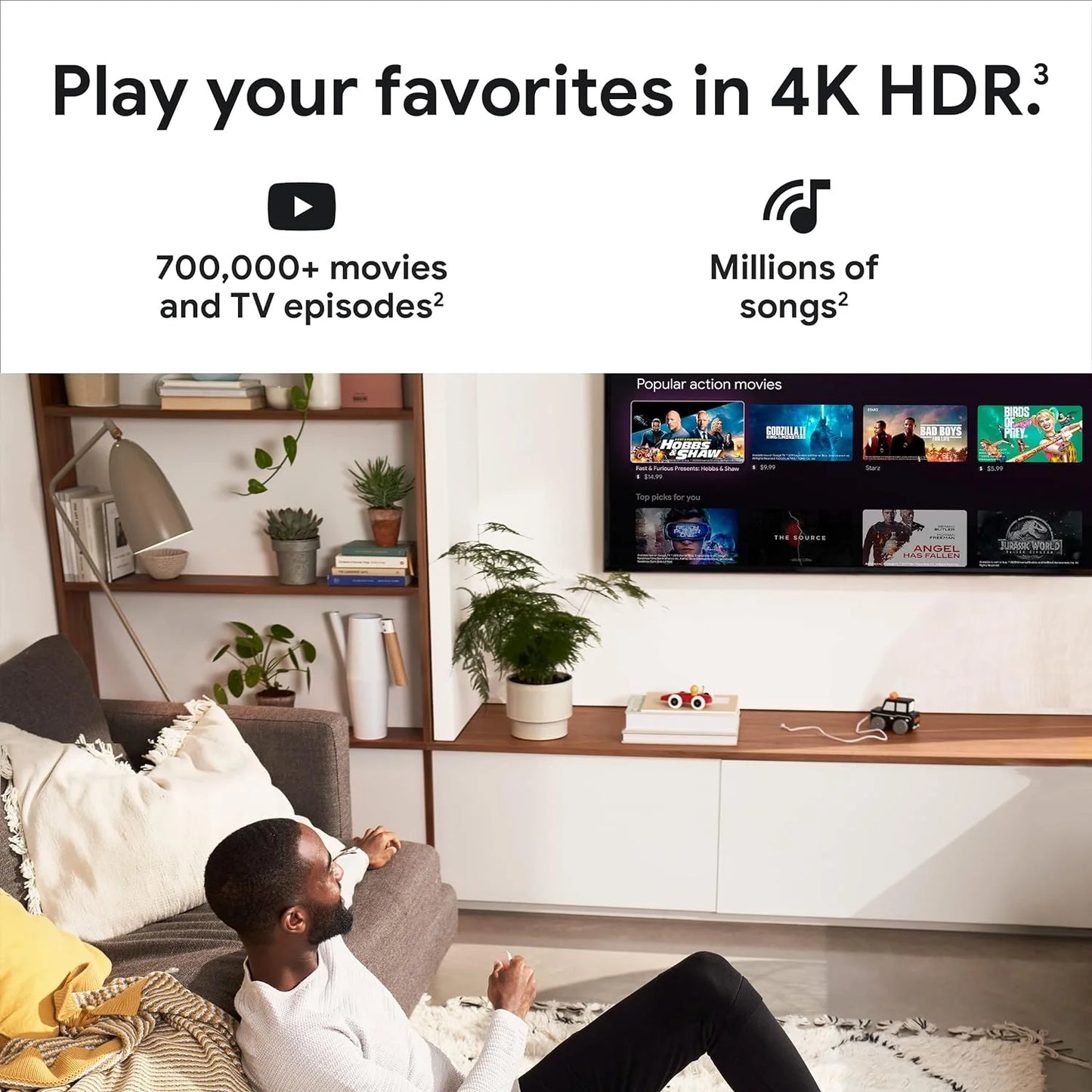 New Google Chromecast 4K  With Google TV 4th Android 10 HDR10 Netflix Certified Dolby Vision Atmos Up to 4K HDR 60 FPS