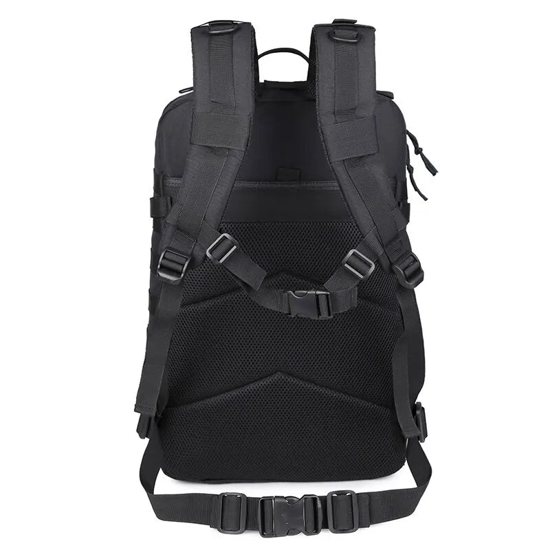 Men's Backpack 900D Polyester 45L 3P Soft Back Outdoor Waterproof Canvas Backpack Hiking Camping Hunting Bag