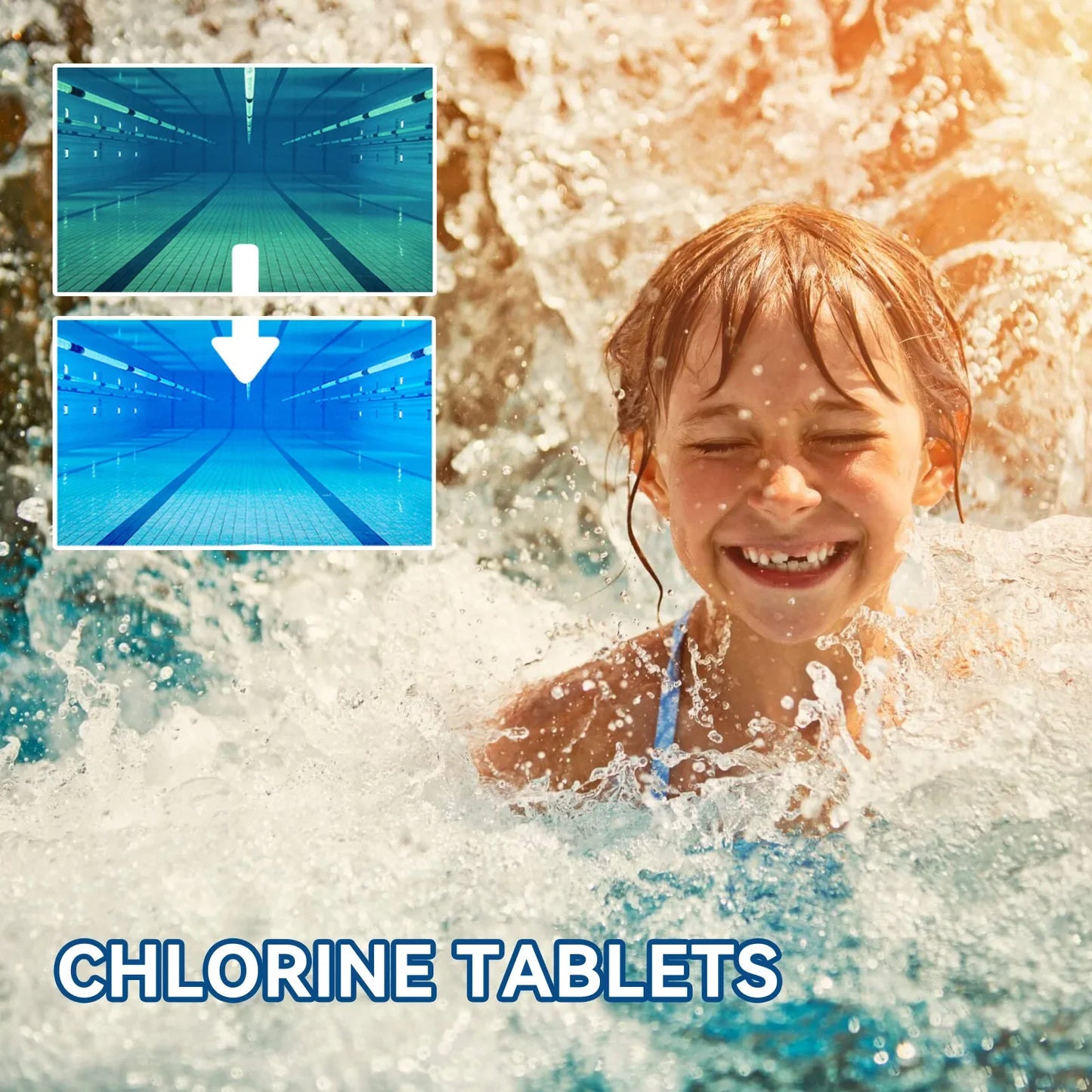 Pool Effervescent Tablets Clarify Water Quality, Remove Odors, Instant Multi-functional Swimming Pool Cleaning Tablets