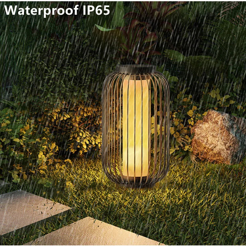 LED Bird Cage Solar Lawn Light Outdoor waterproof IP65 Imitated Marble AC85~265V Steet Lamp For Garden Path Landscape Decorate