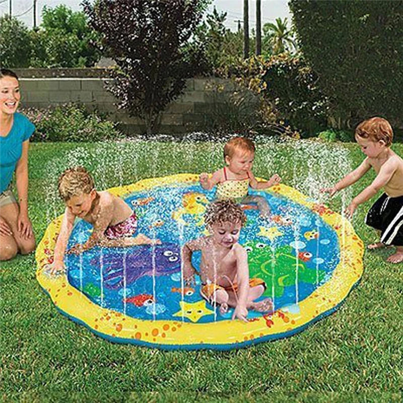Creative Inflatable Water Spray Pad Kids Children Games Pads Play Water Mats Sprinkler Toy, Outdoor Hot Tubs Swimming Pool
