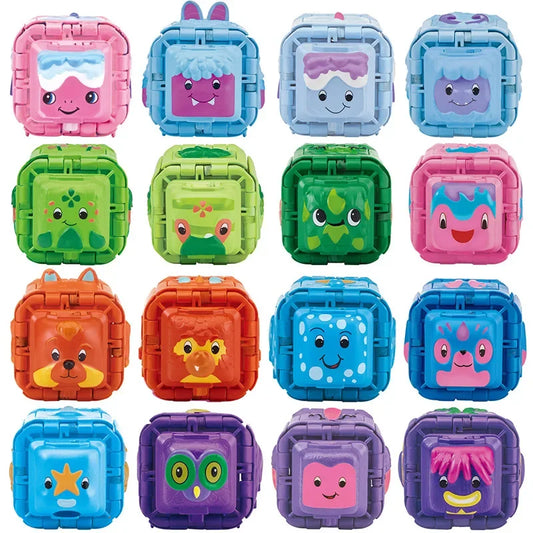 Kuroba Finger Rock-Paper-Scissors Guessing Game Battle Transforming Creatures Cube Twist Boy Girls Kids Family Party Toys