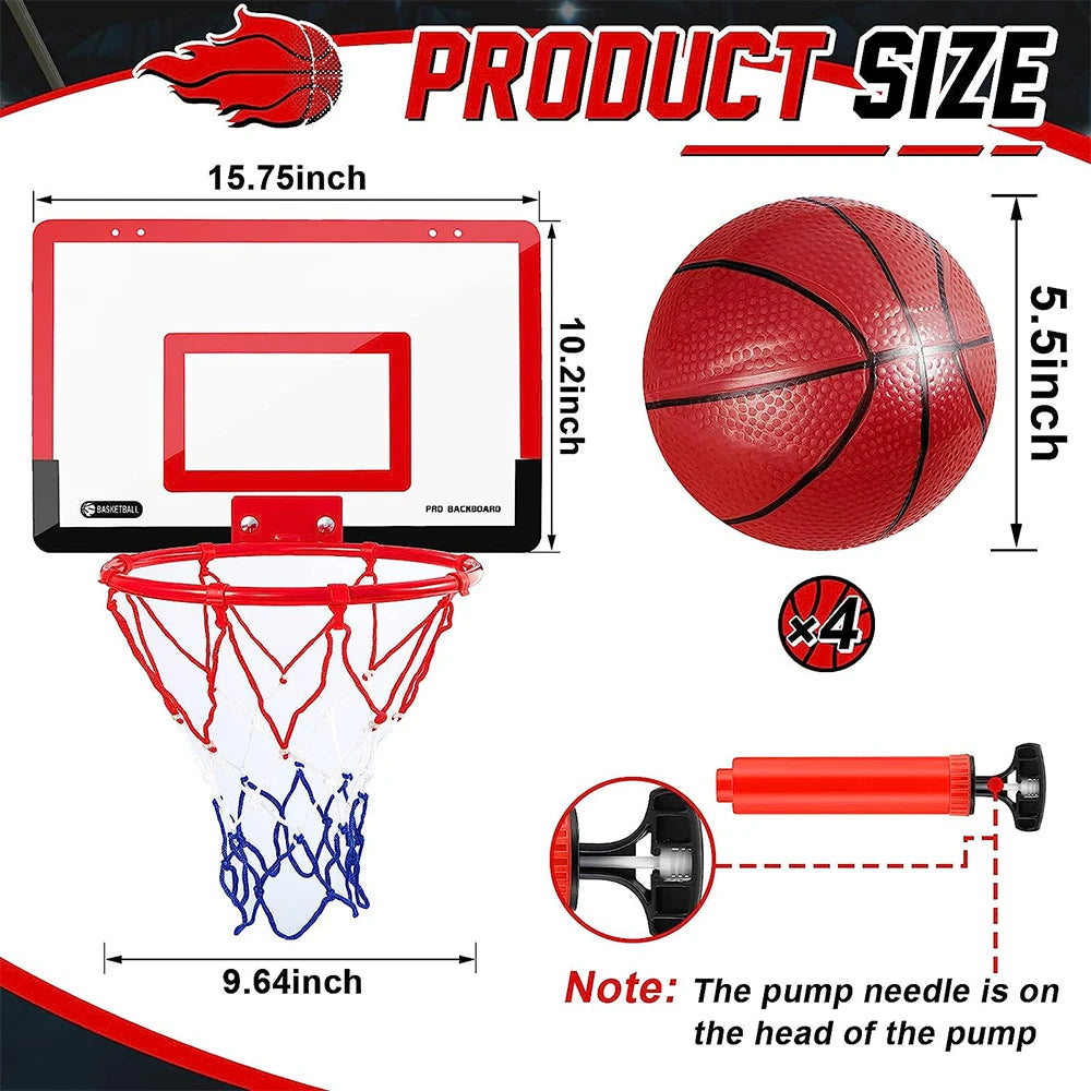 Indoor Mini Basketball Home Exercise  Hoop Set Wall Frame Stand Lifting for Teens Door Basket Hanging Backboard  Room Game