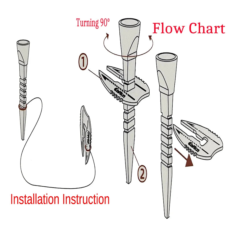 1/4PCS  Golf Tee Step Down Golf Tees Plastic Prevent Loss Rope with Ball Mark Golf Divot Tool Ball Holder Accessories 4 Color