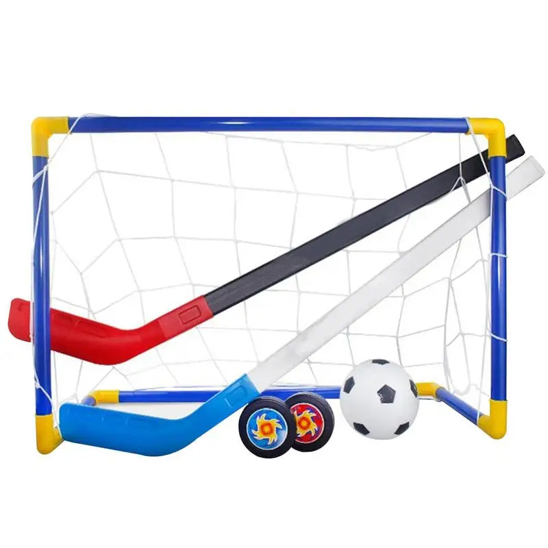 Hover Soccer Hockey Balls 2 In 1 Hockey Football Hockey Ball Pump Mini Soccer Goal Set Mini Soccer Set For Kids Gift Outdoor
