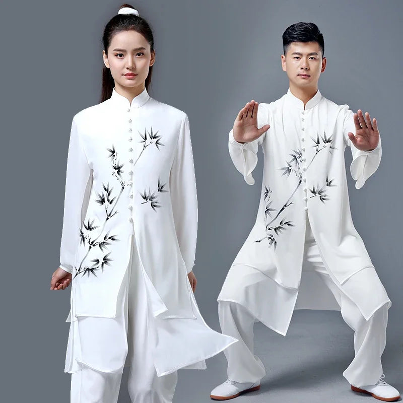 Tai Chi Clothes Women Wushu Clothes Kung Fu competition clothes Martial Art Uniform wrinkle free Hand Painted 2022 white black