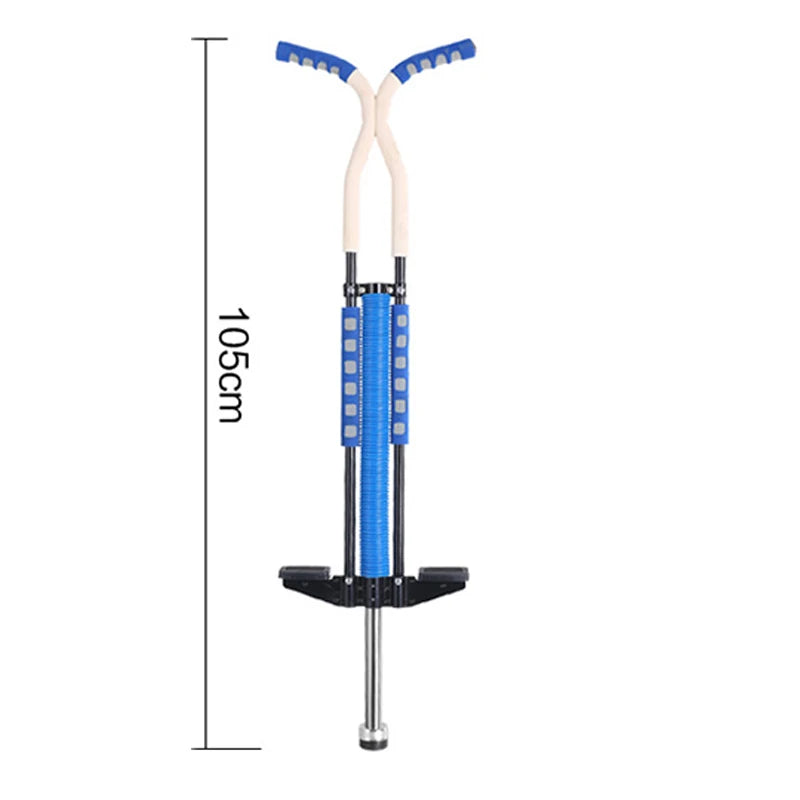 Adult/Children High Quality Steel Chrome Plated Jumping Pogo Stick Double Pole Reinforced Bouncer Max Bearing 60kgs Outdoor Toy