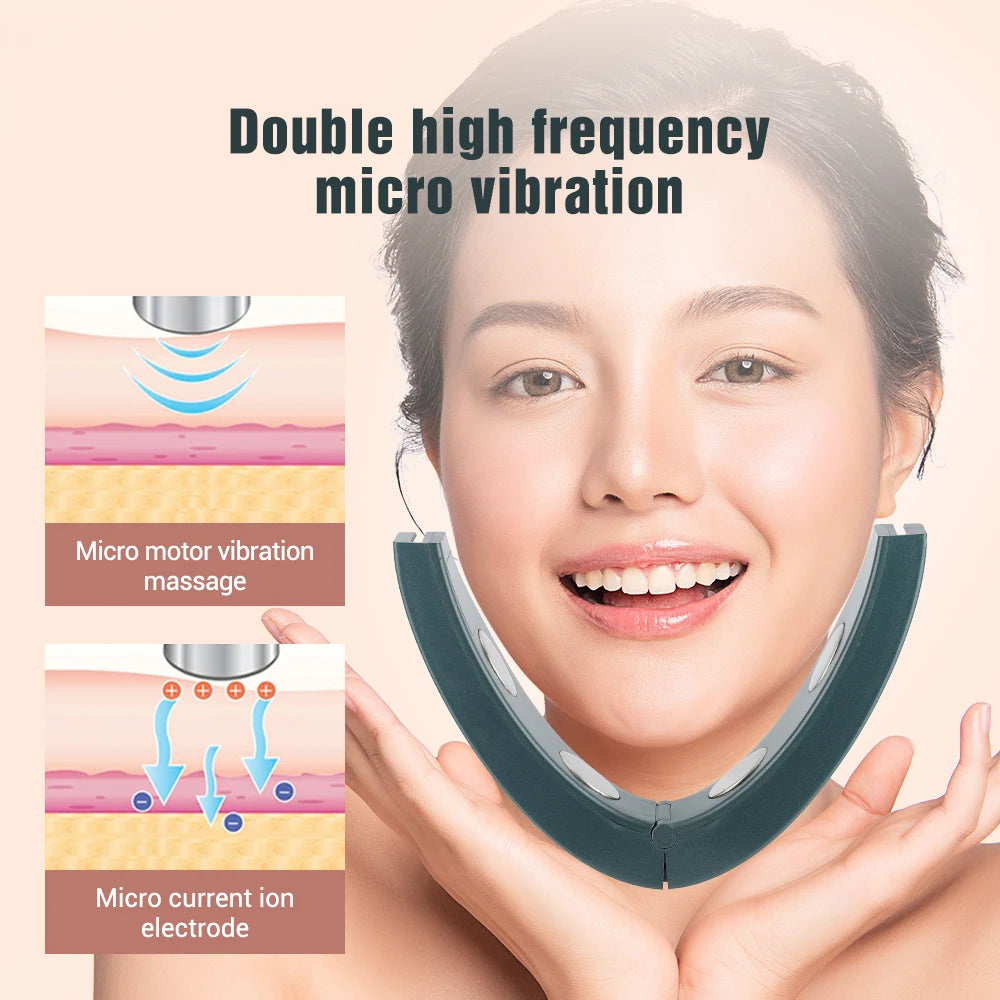 Electric V-Face Shaping Massager Lifting Neck Anti-Wrinkle Heated Double Chin Shaping Beauty Instrument With Remote Control