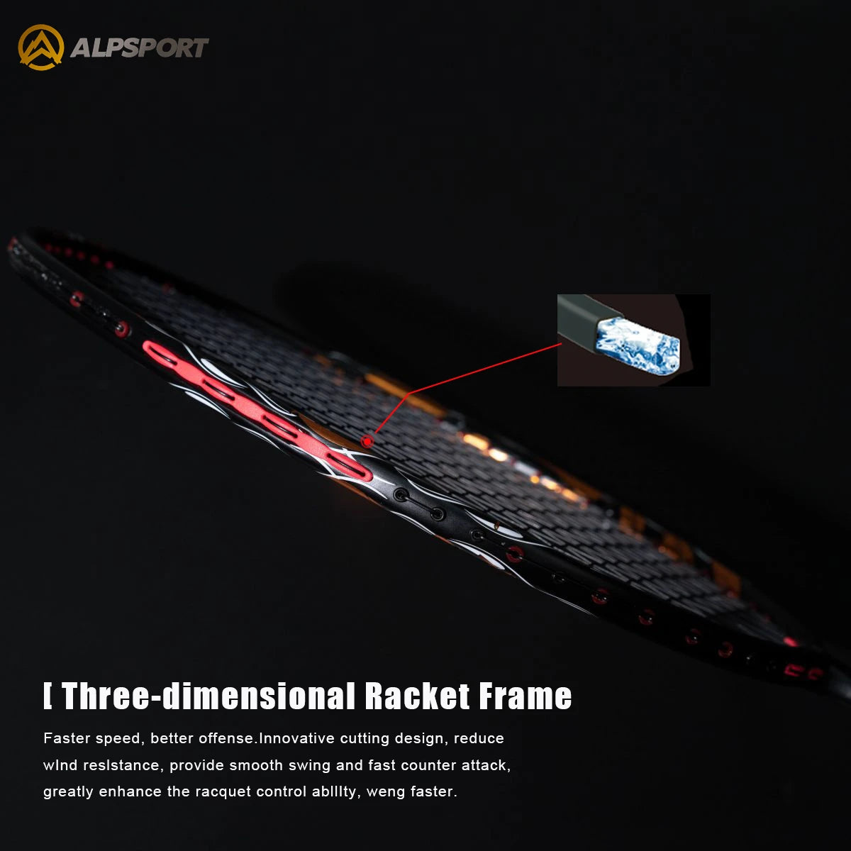 Alpsport LY 5U Defense 76g T800 Badminton Racket Legal Original Imported MAX 30 LBS Carbon Fiber + Titanium Alloy