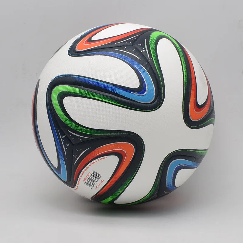 Durable PU Leather Soccer Ball Size 5 Match Football high qualtiy Seamless Training Match League Balls 2014 brazuca ball