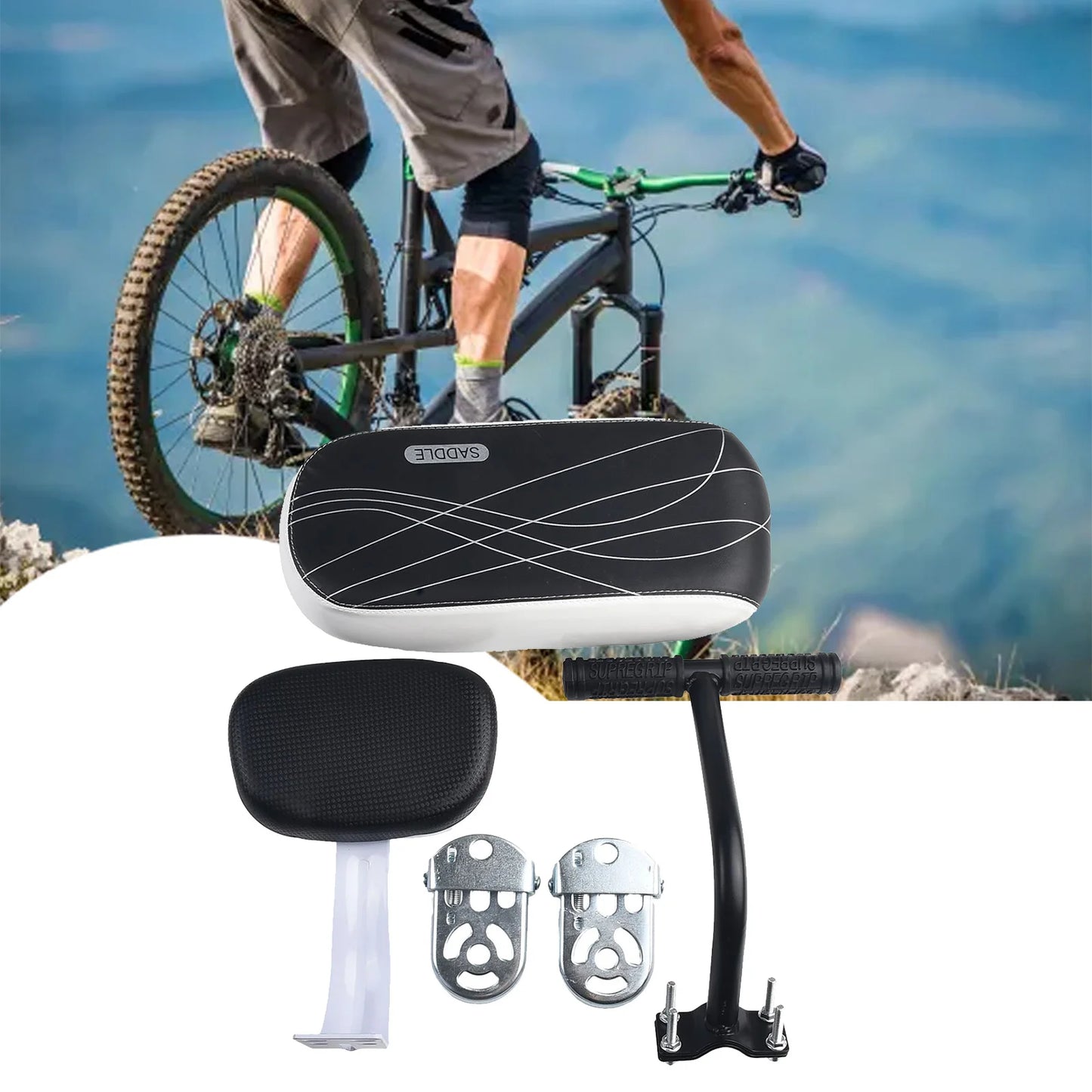 Brand New Soft Bike Saddle Cycling Saddle Bicycle Accessories Bicycle Rear Saddle Bicycle Seat With Handle And Pedals