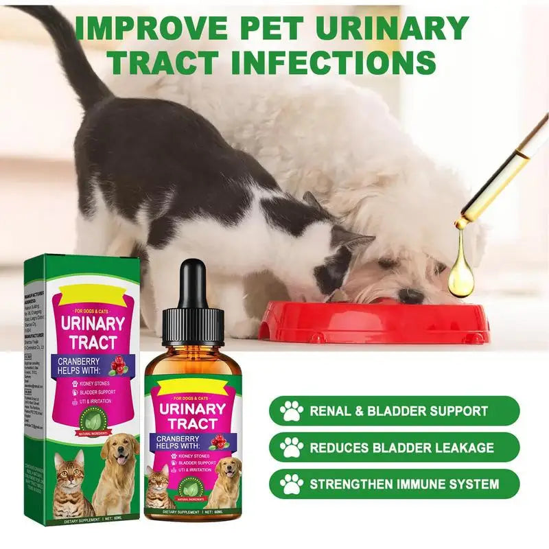 Pet UTI Treatment 60ml Powerful Cat Bladder Drops For Urinary Tract