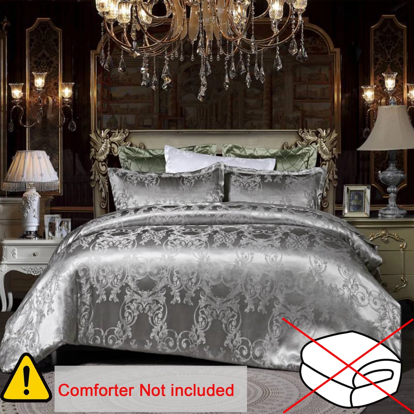 Luxury King Size Duvet Cover + 2x Pillowcase