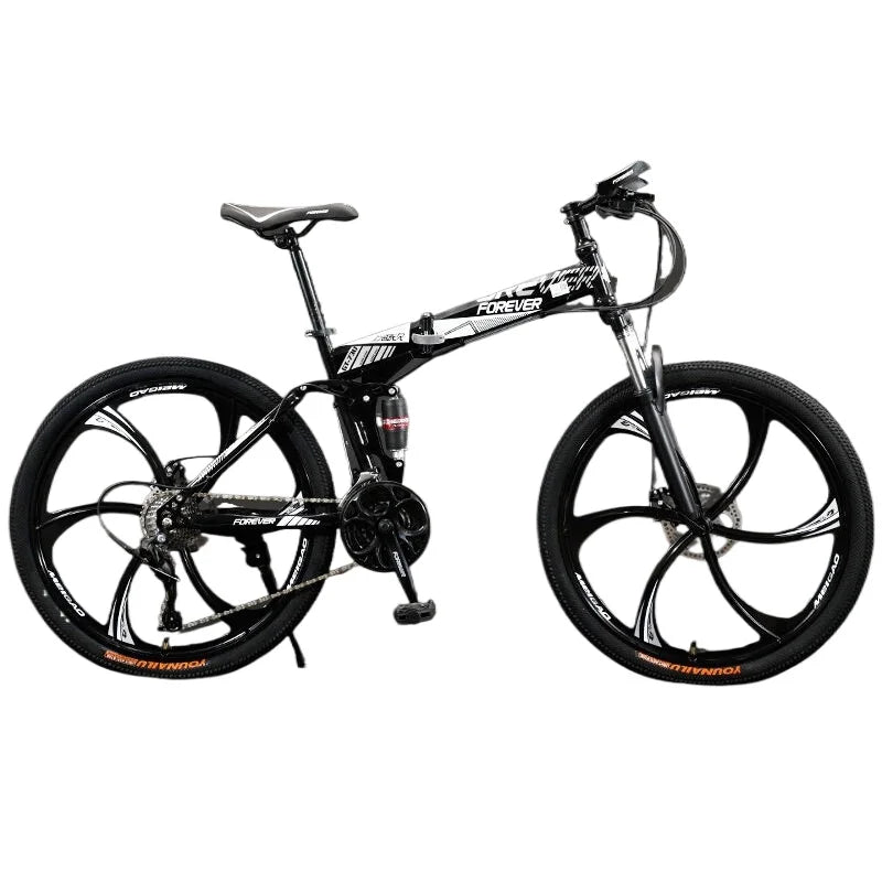 YORON F1 24 inch folding mountain bike with dual shock absorber integrated wheels bicycle folding bike