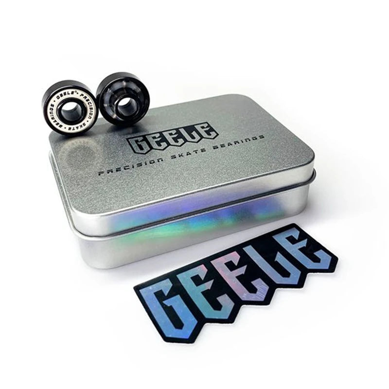 GEELE 2Pcs Skateboard Parts Bearings Professional Double Roller Skate Longboard Bearings ABEC-11 High Speed Skates Board