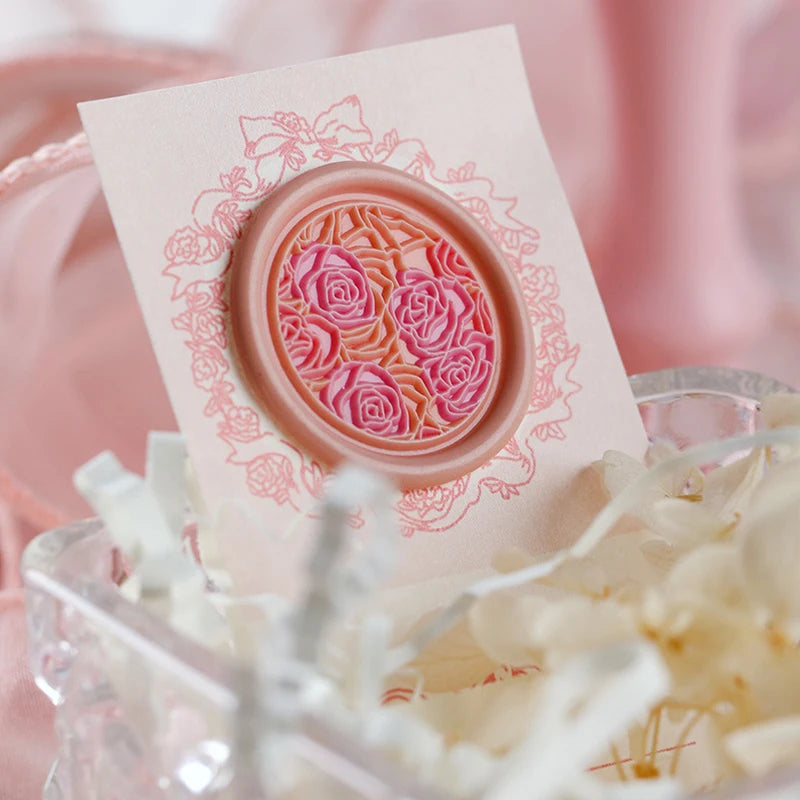 Flower Seal Wax Stamps Head Badge Fire Paint Plant Wax Sealing Copper Replace Heads DIY Scrapbooking Envelope Craft Supplies