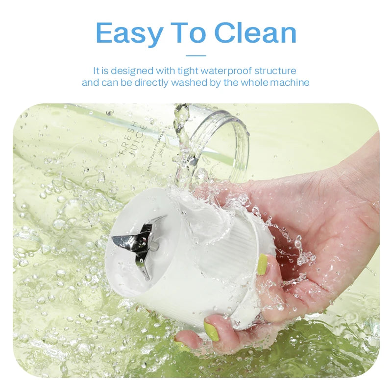 Portable Electric Juicer Wireless Charging Fruit Mixers Juice Maker Machine Easy Clean Citrus Squeezer