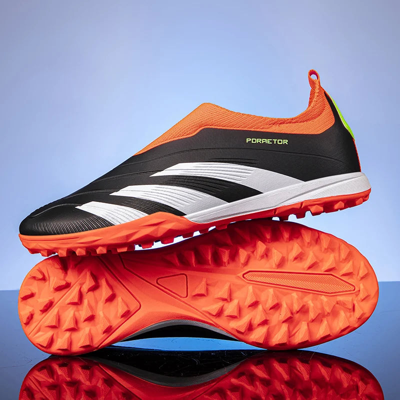 Original TF/FG Men Soccer Cleats Shoes Outdoor Sneakers Kids Futsal Training Non Slip Football Shoes Slip On Free Shipping Fast