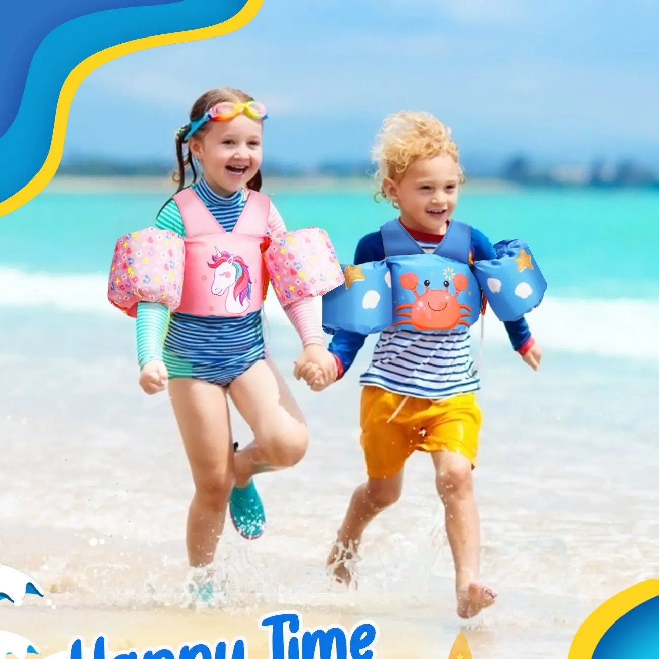 Kids Life vest Children's Swimming Arm Float Whistle child lifejacket Swimsuit Foam Safety Swimming Pool Accessories for kayak